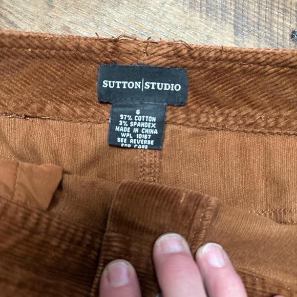 Sutton Studio Brown Corduroy Mini Skirt Sz 6 Classic Y2kvibe‎ Festival - Picture 3 of 8